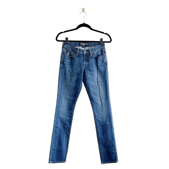 Lucky Brand Women's Jeans Swirl Sweet'N Straight Dragon Alley Blue Size 0 / 25 - Picture 1 of 12